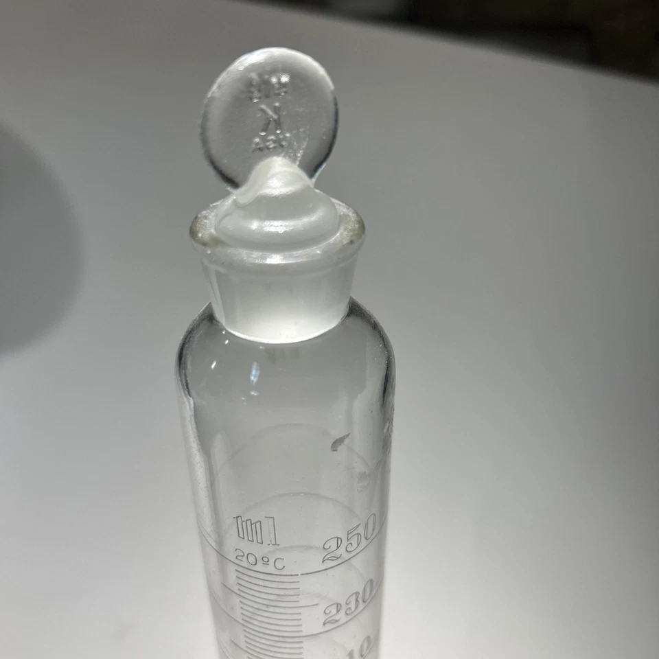 Cilindro Graduado Corning 250 ml Vidrio Pyrex con Tapón de Vidrio 19 Foto 2 de 4