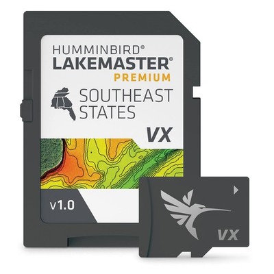 Humminbird Lakemaster Premium Southeast States Map Sd Card For Fish Finders