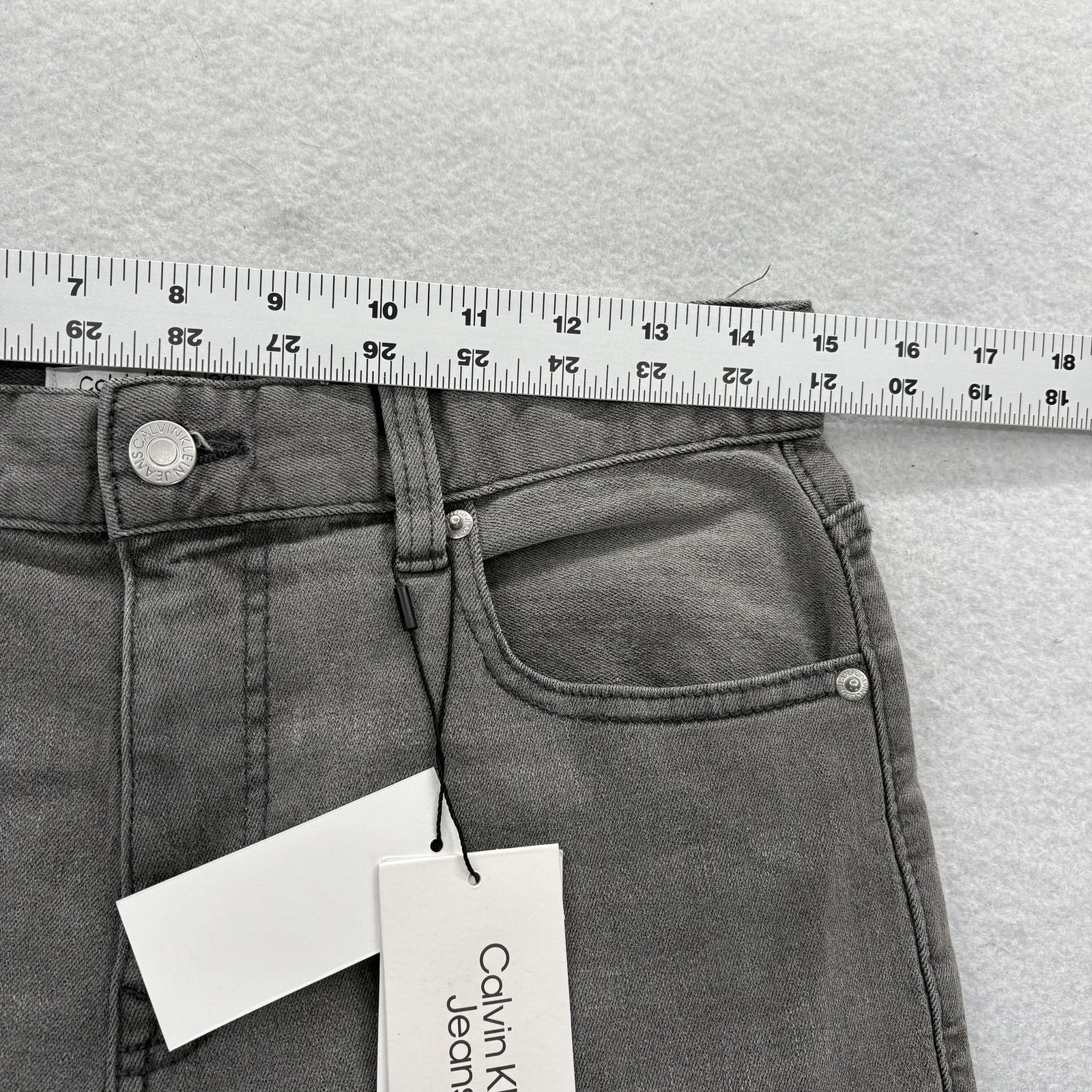 Calvin Klein Jeans Kids 16 Gray Skinny Adjustable Waist Stretch Casual 30x30 NWT thumbnail 7