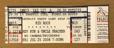 2008 KID ROCK / REV RUN DMC DTE DETROIT JULY 25 CONCERT TICKET STUB