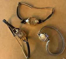 Vintage Ladies Watches (Omega, Hamilton, Bullova) Not Running.  As Is 