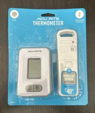 AcuRite Wireless Indoor Outdoor Digital Temperature Thermometer Clock & Memory