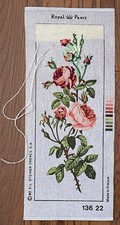 Royal Paris Needlepoint Canvas 136 22 ROSES RARE Steiner Freres Partially Done