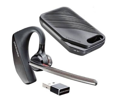 Plantronics Poly Voyager 5200 UC  mit Bluetooth Dongle und Lade Schalle