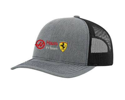 Haas Racing Trucker Hat   Embroidered Motorsport Cap, F1 Fan Gift