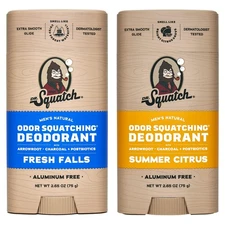 Natural Deodorant for Men - Odor-Squatching Aluminum Free - Fresh Falls  Summ...