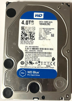 WD40EZRZ-00GXCB0 WESTERN DIGITAL 4TB THAILAND June 2018