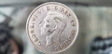 1942 Great Britain United Kingdom King George VI SILVER 2 Shilling Coin