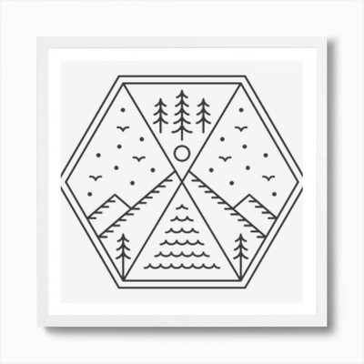 Trend Outdoor Geometric 1 Art Print Framed Wall Art Poster Canvas Print Picture