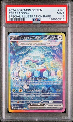 2024 Pokemon TERAPAGOS EX #170/142 Stellar Crown Special Illustration Rare PSA 9