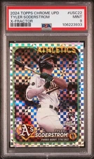 2024 Topps Chrome UPD Tyler Soderstrom X-Factor RC (PSA 9) POP 2