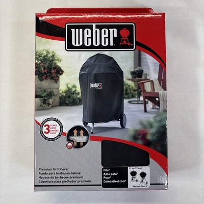   Weber Premium Grill Cover 22in 57cm Fits Master-Touch Charcoal BBQ Black NEW