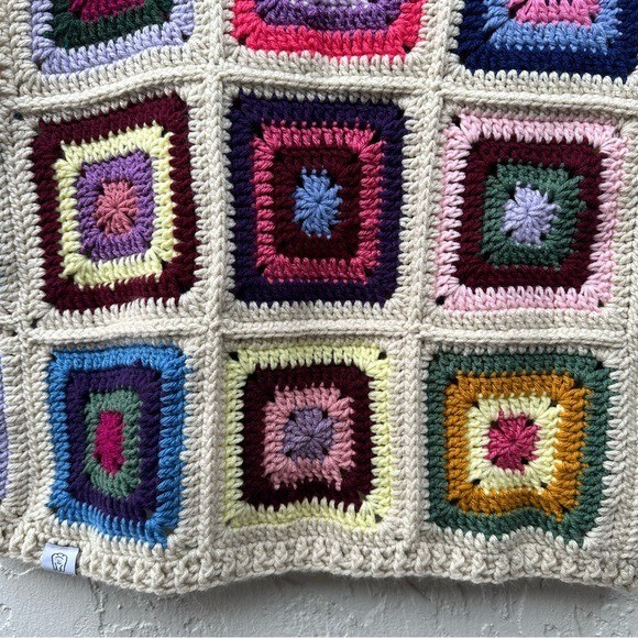 Handmade Patchwork Granny Square Vest Top Boho Af… - image 4