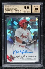 2015 Bowman's Best of Atomic Refractor /50 Nick Plummer #B15-NP BGS 9.5 Auto 0s3