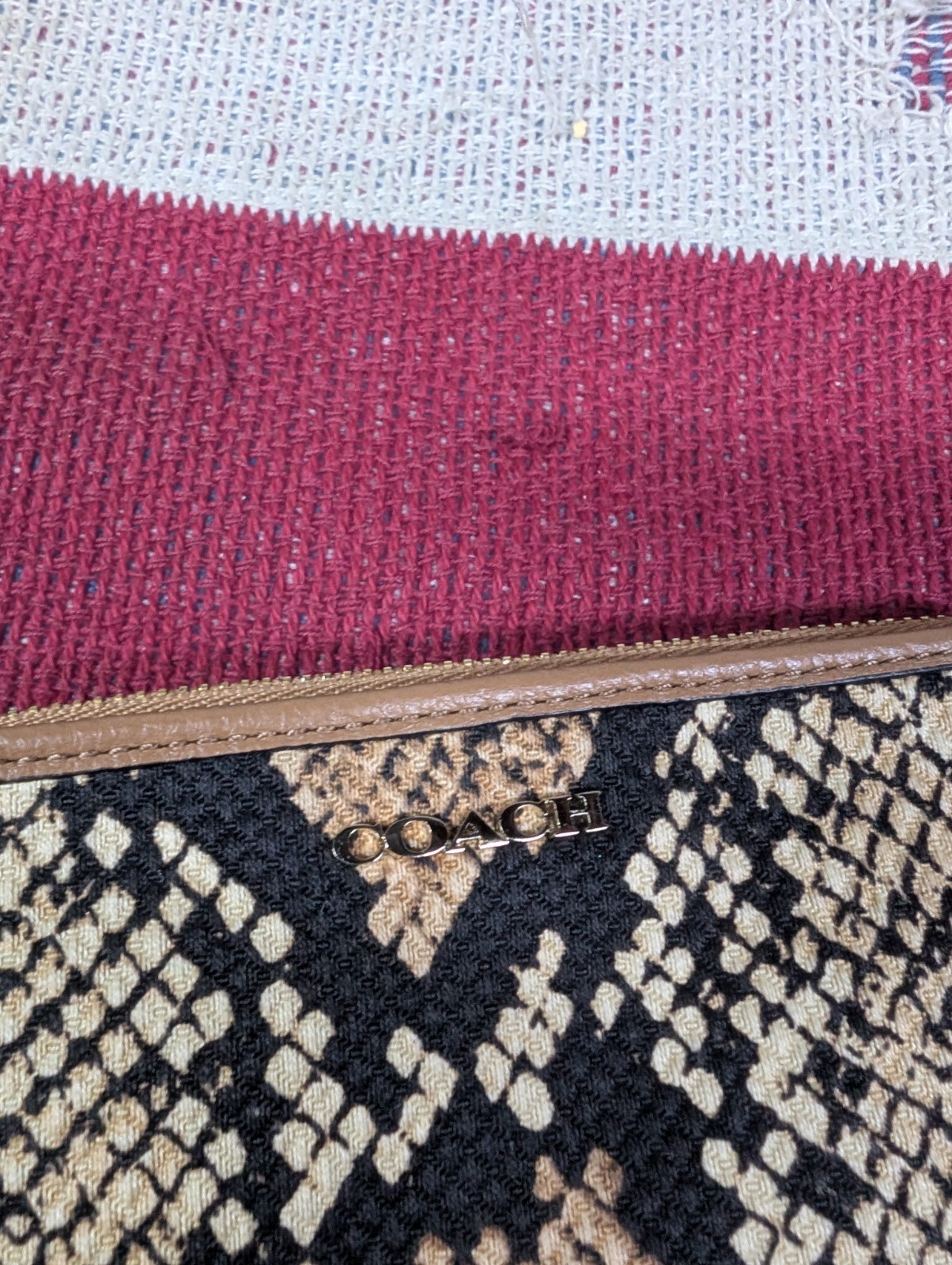 Coach Mad Python Print Small Wristlet Wallet purs… - image 10