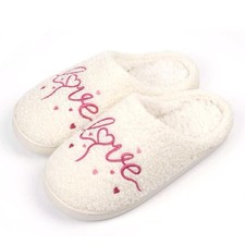 V OPXIN Love Heart Slippers for Women Men Cute Couple Cozy Plush...
