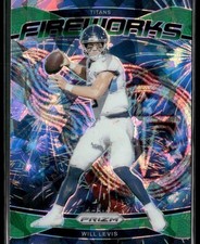 2024 Panini Prizm - Fireworks Will Levis #4 Green Ice Prizm Titans
