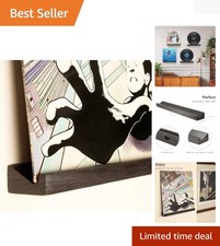 Sleek 12" Floating Oak Shelf for Vinyl Records - Stylish Wall Mount Solution