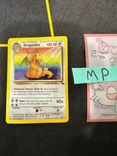 Pokemon Card Dragonite Fossil Unlimited Holo Rare 4/62 073 WOTC Vintage 💎MP💎