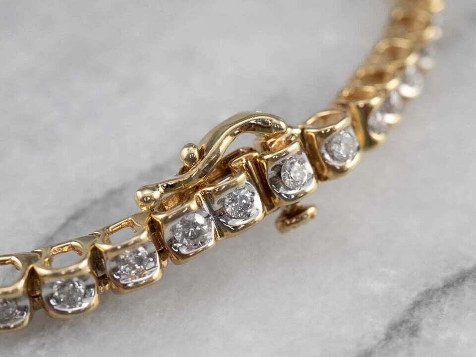 Tennis-Fantasie-Armband, 5,0 ct Rundschliff-Simulationsdiamant, mit... - Bild 3 von 4