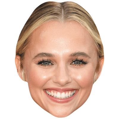 Madison Iseman (Lächeln) Großer Kopf. Größer als das Leben Maske.
