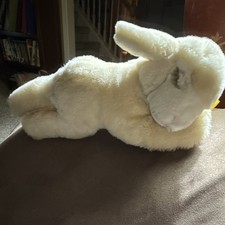 Steiff floppy lamb plush w/ Yellow Button Ear Tag Excellent condition.