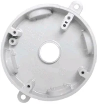 5 Hole Nonmetallic Weatherproof Round Electrical Outlet Box with 3/4" Outlet ...