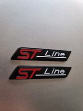 2 Logo ST Line AILES AVANT Badge Emblème Focus Fiesta Kuga Puma Metal Ford SPORT
