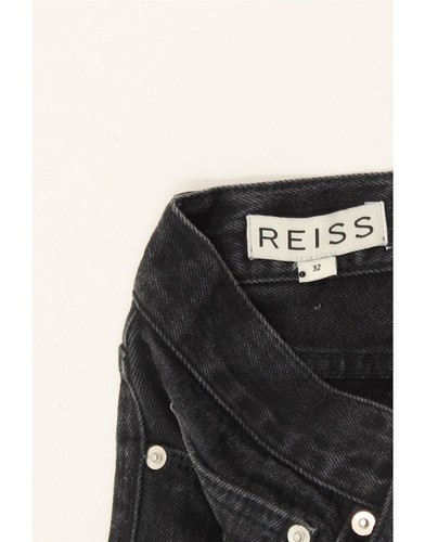 REISS Mens Drake Slim Straight Jeans W32 L32 Black Cotton BT04 - Picture 3 of 3
