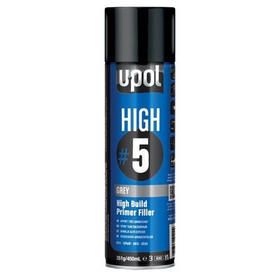 U-POL 791V #5 Grey High Build Primer Filler Sray Can Paint 1K
