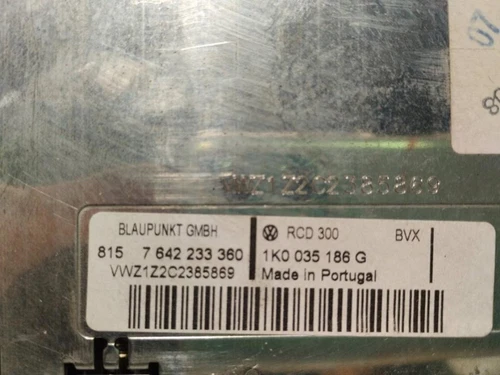 1K0035186G Sistema Audio/Radio Cd para VOLKSWAGEN GOLF V (1K1)(10.2003) * 155828 - Imagen 3 de 3