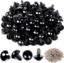 120pcs 12mm Plastic Safety Crochet Eyes with Washers Bulk Craft Kit