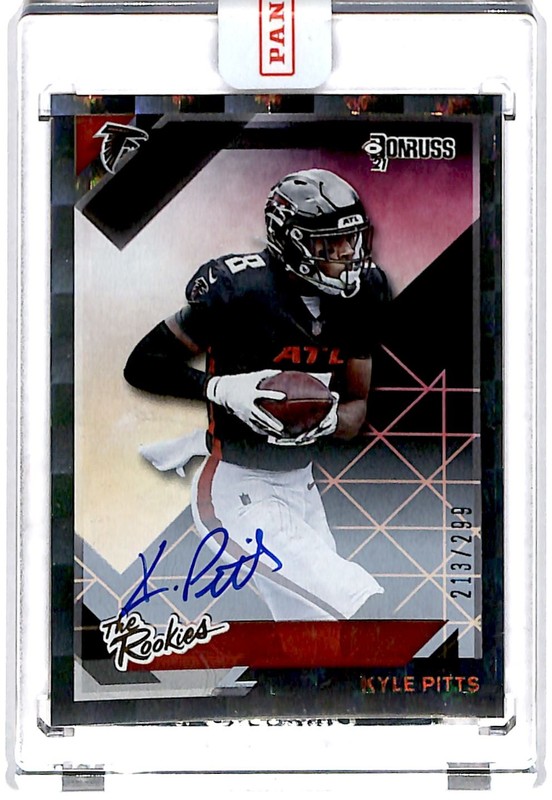 2021 Donruss The Rookies 213/299 Kyle Pitts Rookie Auto #TR-KPI GS1