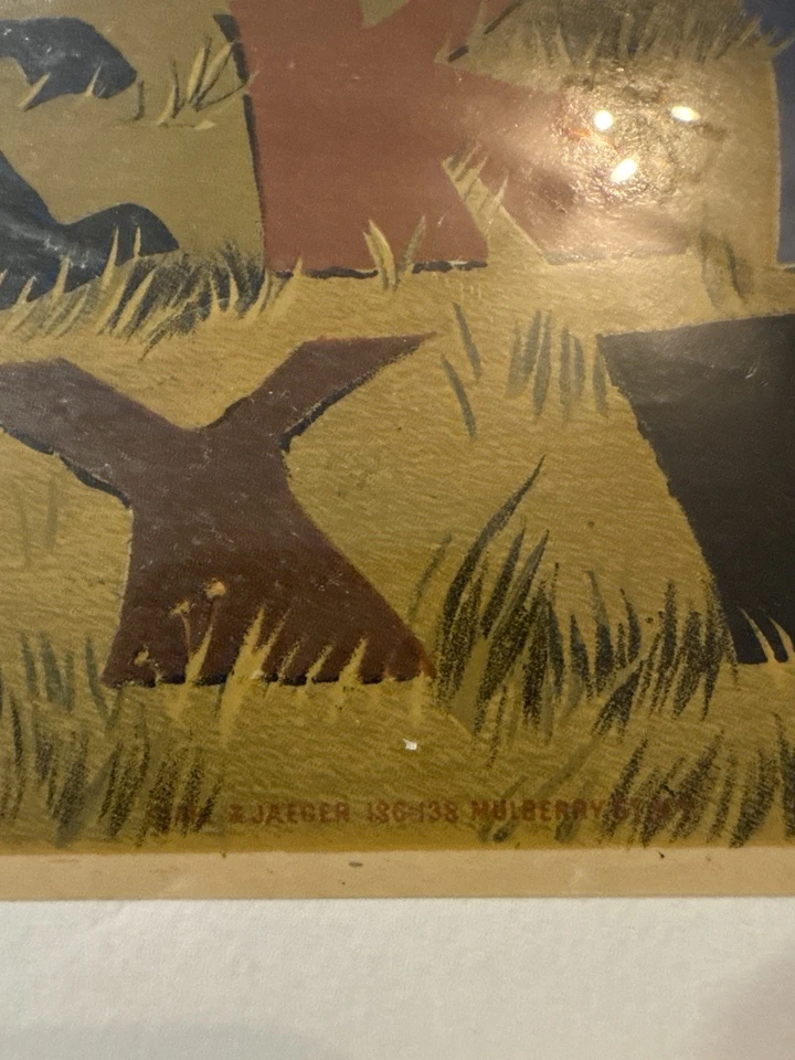 Antiguo paquete práctico tintes cromolitógrafo de la década de 1880 Geo. S. Harris & Jaeger NY Foto 2 de 4