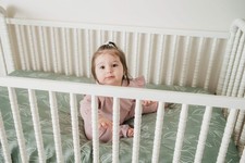 Organic Bamboo Cotton Blend Crib Sheet in Natural Oasis Willow