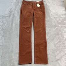 NWT St Johns Bay Straight Corduroy Pants Womens 4 Comfort Waist Secretly Slender