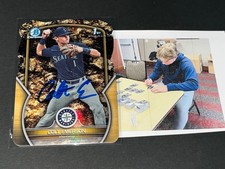 Colt Emerson Mariners Auto Signed 2023 1st Bowman Gold Nugget Die- Cut Refractor