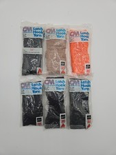 Lot Of 6 Vtg Sealed Pkgs Columbia Minerva Latch Hook Rug Yarn