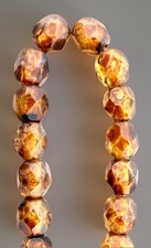 Czech Glass Bead 4mm Faceted Round FP Matte Crystal Picasso