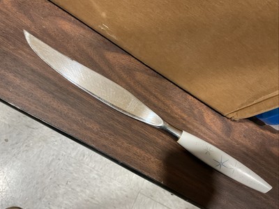 Vintage Mode Danish Stainless Carving Knife Atomic Starburst Sheffield England