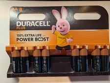 Duracell Plus AA Alkaline Batteries Power Boost 1.5V AA size (2 packs of 8)