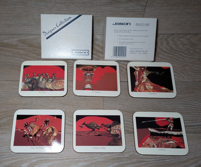Vintage Tassenuntersetzer Neuseeland Jason Designer Kollektion 6er Set gebraucht gut
