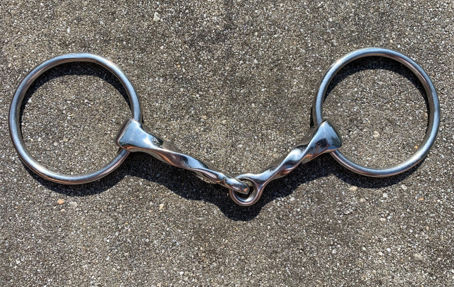 EXCELLENT Slow Twist Ring Snaffle Bit for English Horse Bridle w/ 5" Mouth Size