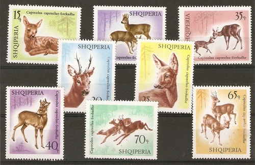 Albania Albanien Albanie 1967 MiNr 1169- 1176 MNH** Animals Deer Capreolus