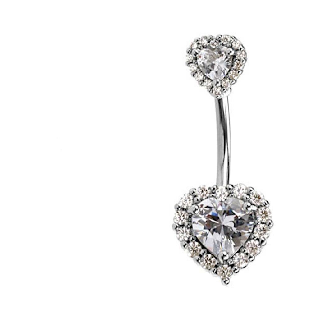 Piercing Nombril Acier Inoxydable Cristal Champagne 222546 main image 1