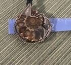 Natural Ammonite Fossil Jewelry Silver Tone Wrapped Pendant Necklace! Boho — photo 8