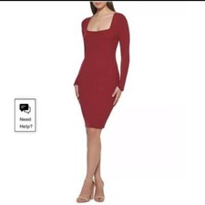 GUESS Ribbed Knit Sweater Dress