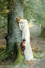 Sad Lady by Tree by Marcus C  Stone