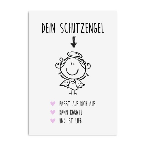 Postkarte SCHUTZENGEL Geschenk Freundin Schutzengel Karte - Bild 3 von 4