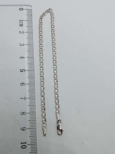 Bracciale in oro bianco 750 18 carati lungo cm 19,5 grammi 2,6 uomo ragazzo +225 - Foto 5 di 5